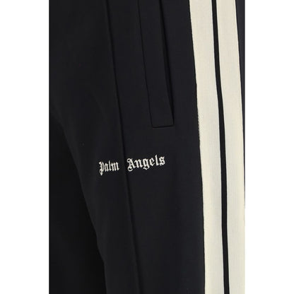 Black Polyester Athletic Pants