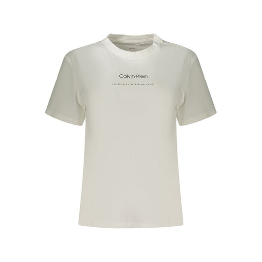 White Cotton Women T-Shirt