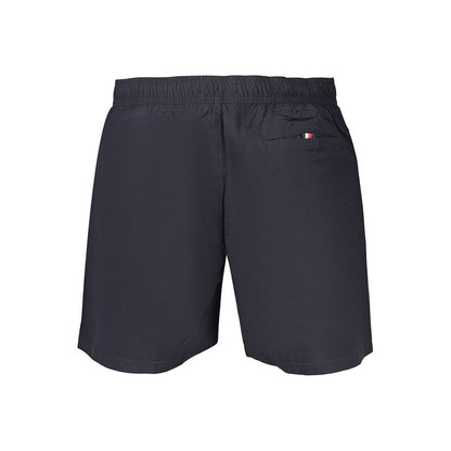 Blue Polyester Men's Short