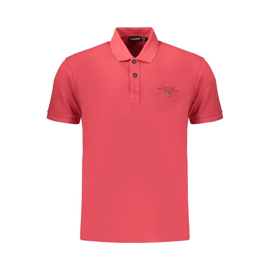 Red Cotton Men's Polo Shirt