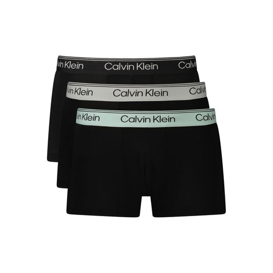 Black Polyester Men's Boxer