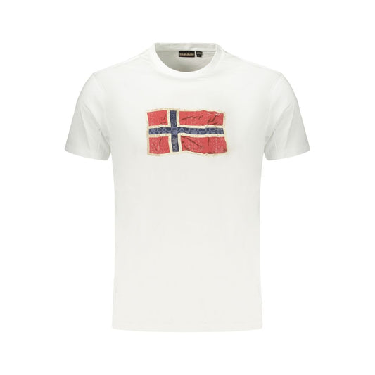 White Cotton Men's T-Shirt