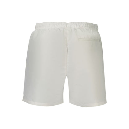 White Polyester Men's Short