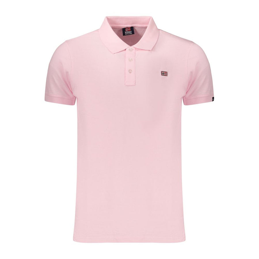Pink Cotton Men's Polo Shirt