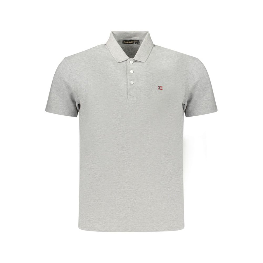 Gray Cotton Men's Polo Shirt