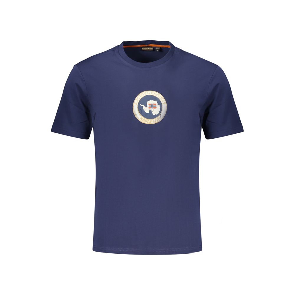 Blue Cotton Men's T-Shirt