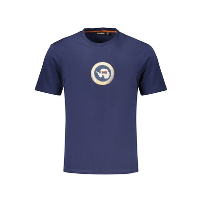 Blue Cotton Men's T-Shirt
