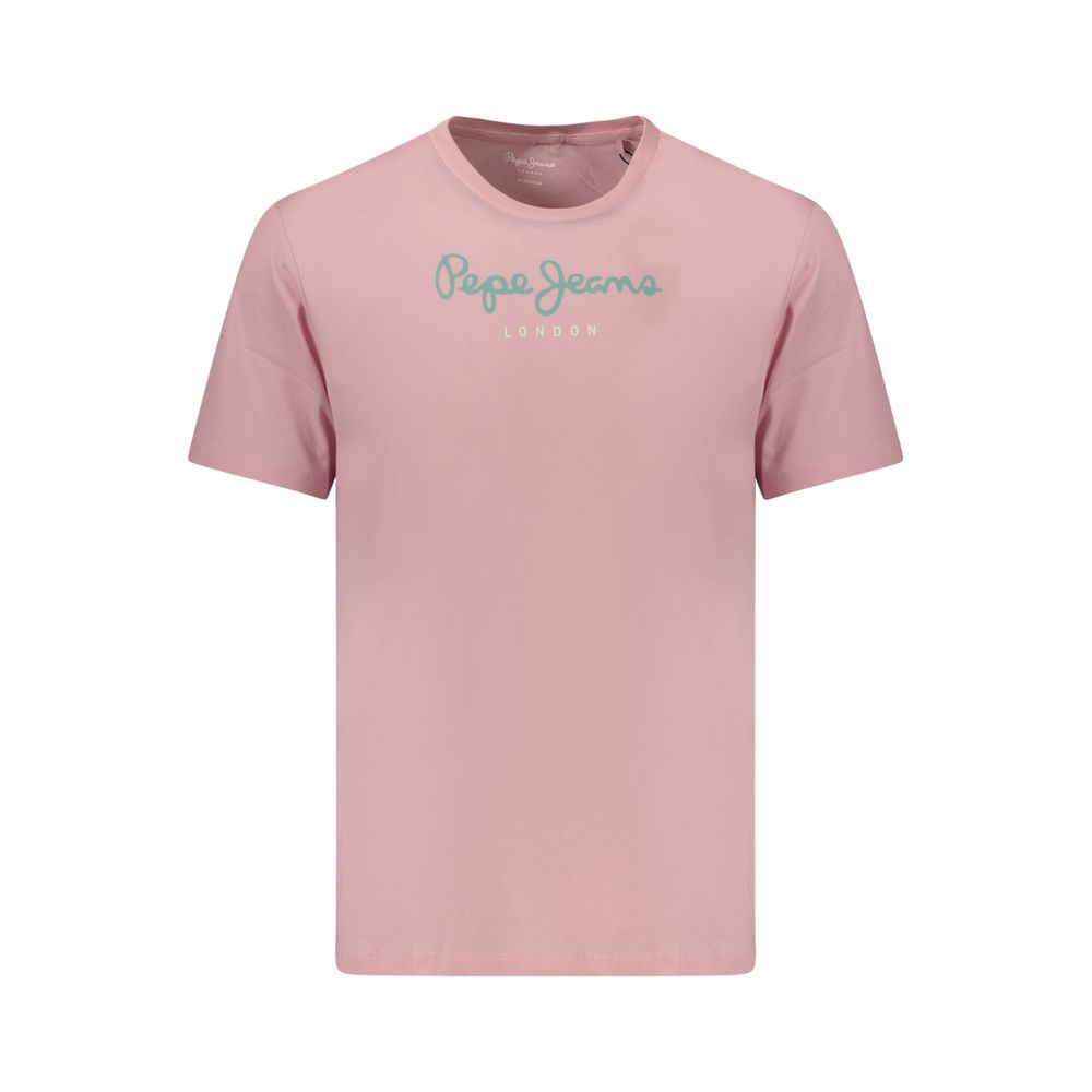 Pink Cotton Men's T-Shirt