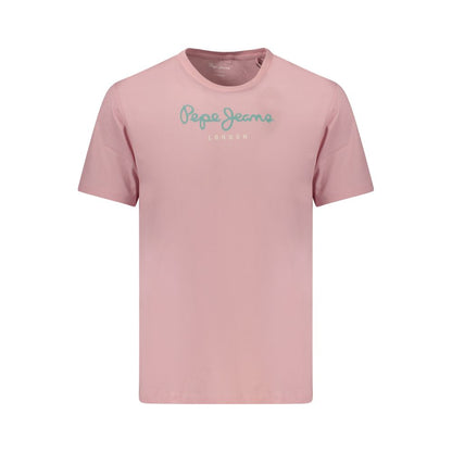 Pink Cotton Men's T-Shirt