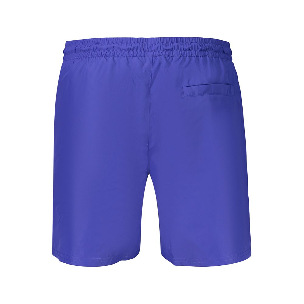Blue Polyester Men's Swimwear