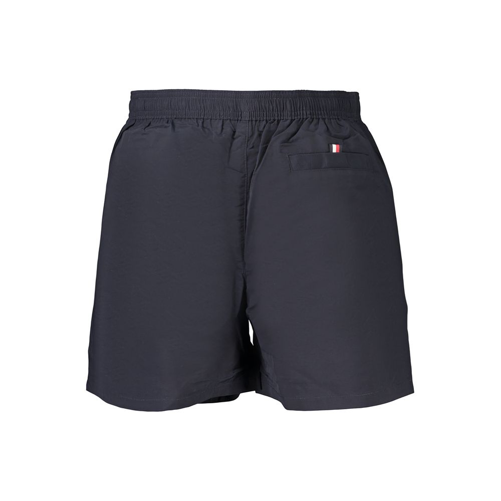 Blue Polyester Men's Swimwear