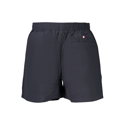 Blue Polyester Men's Swimwear