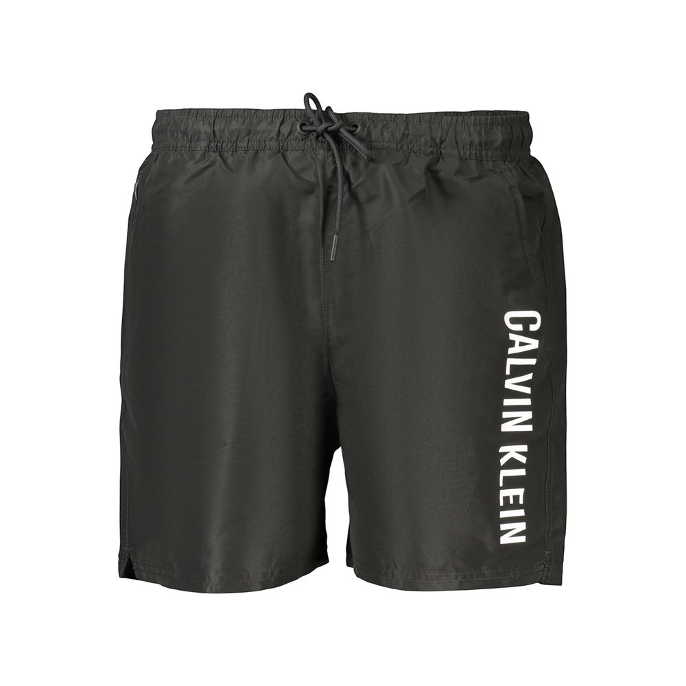 Black Polyester Men's Short