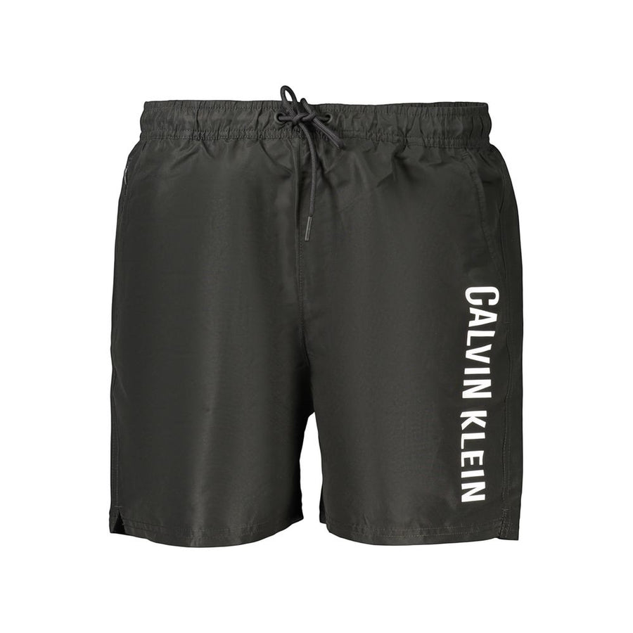 Black Polyester Men's Short