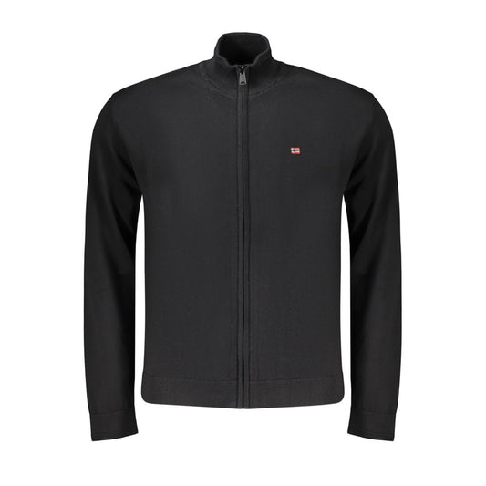 Black Cotton Men's Sweater