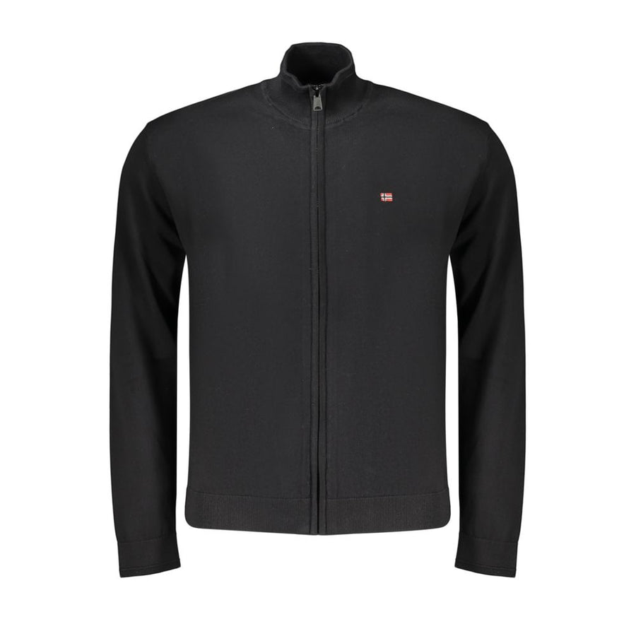 Black Cotton Men's Sweater