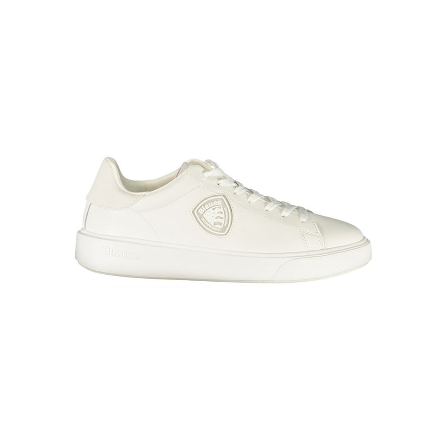 White Polyurethane Men's Sneaker
