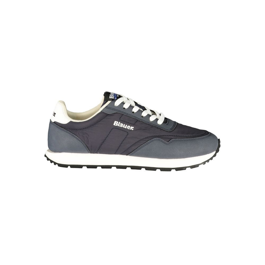 Blue Polyester Men's Sneaker