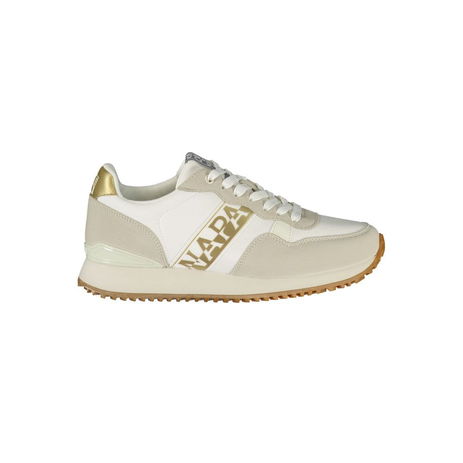 White Polyurethane Women's Sneaker