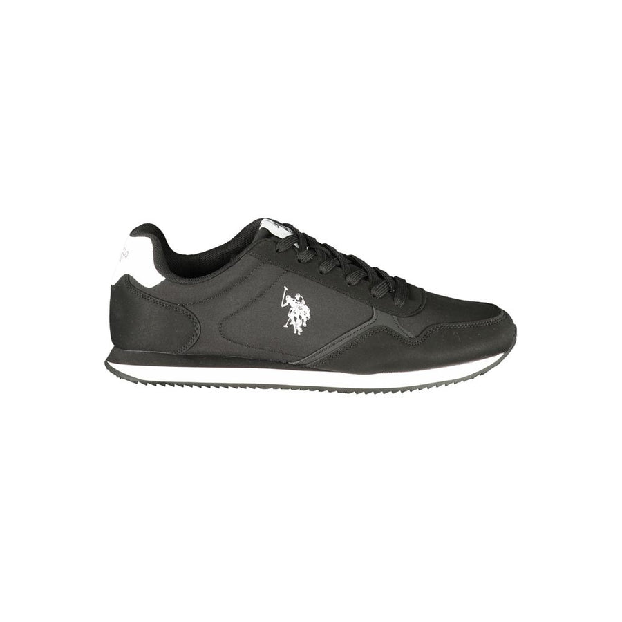 Black Polyurethane Men's Sneaker