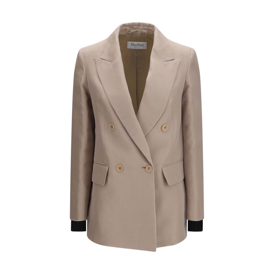 Beige Silk Blazer