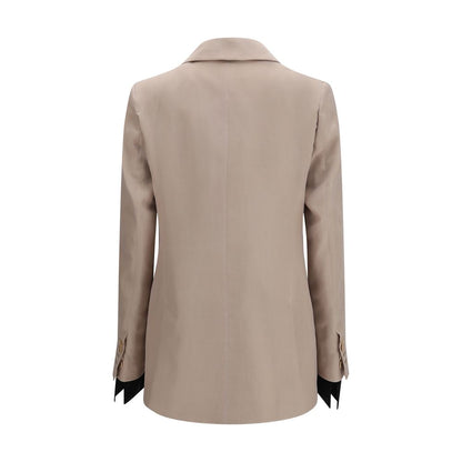 Beige Silk Blazer