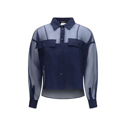 Blue Silk Shirt