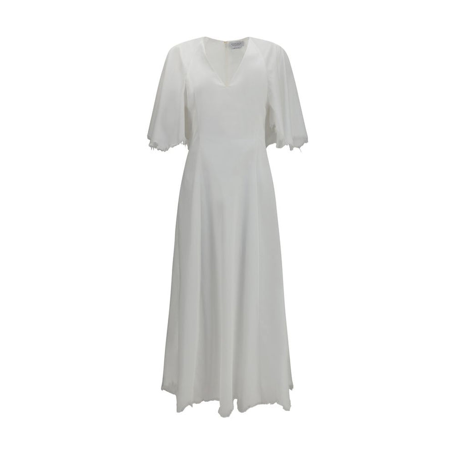 White Cotton Casual Dress