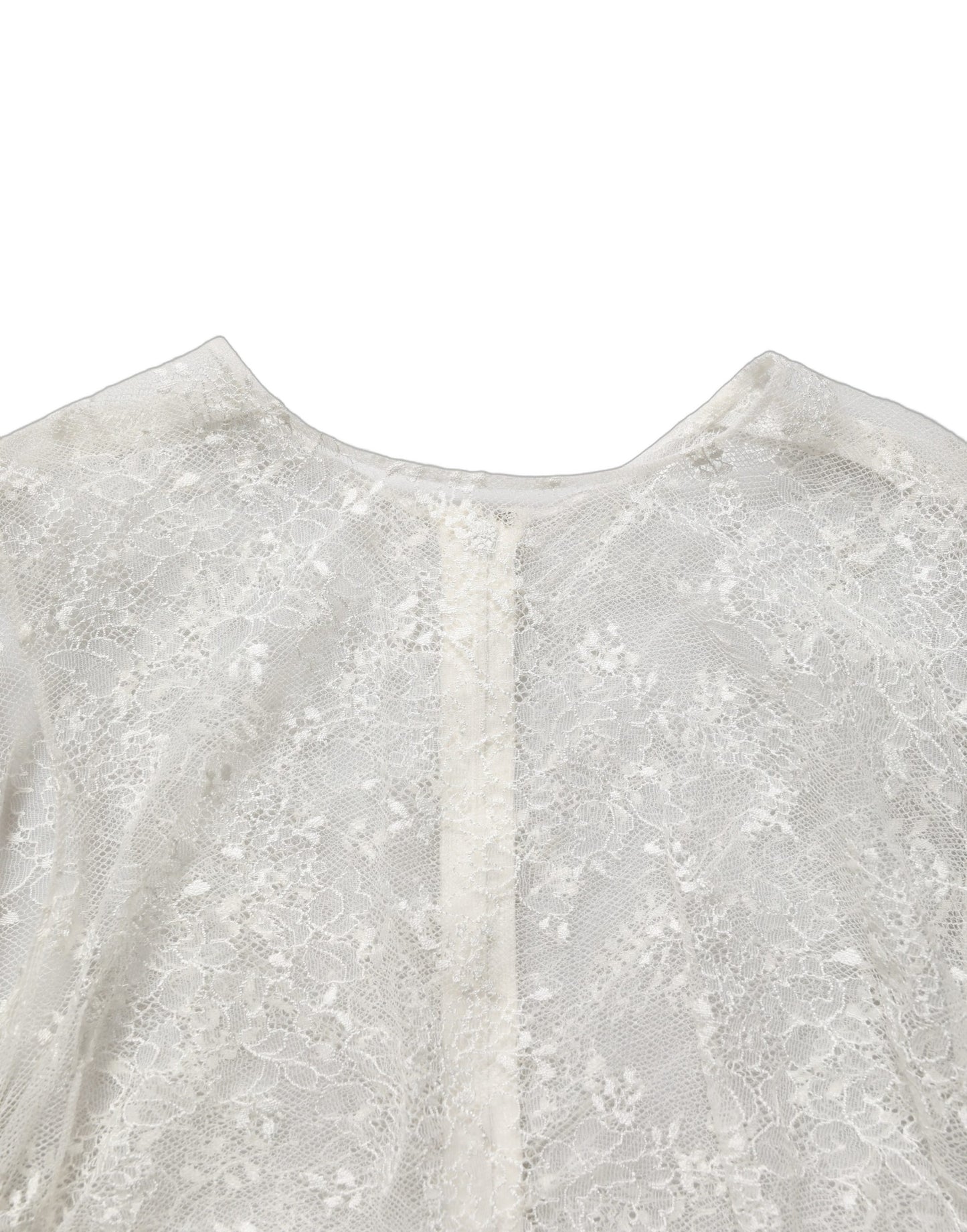 White Floral Lace Sheer Sleeveless Midi Dress