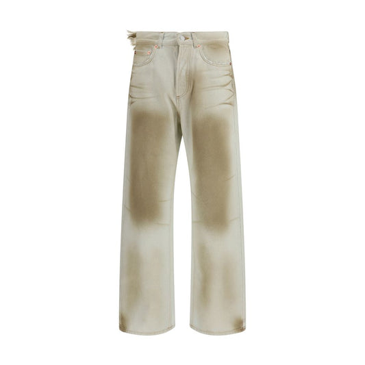 Beige Cotton Jeans Denim