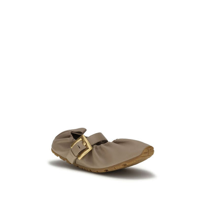 Beige Lamb Ovis Aries Aries Ballet Flats