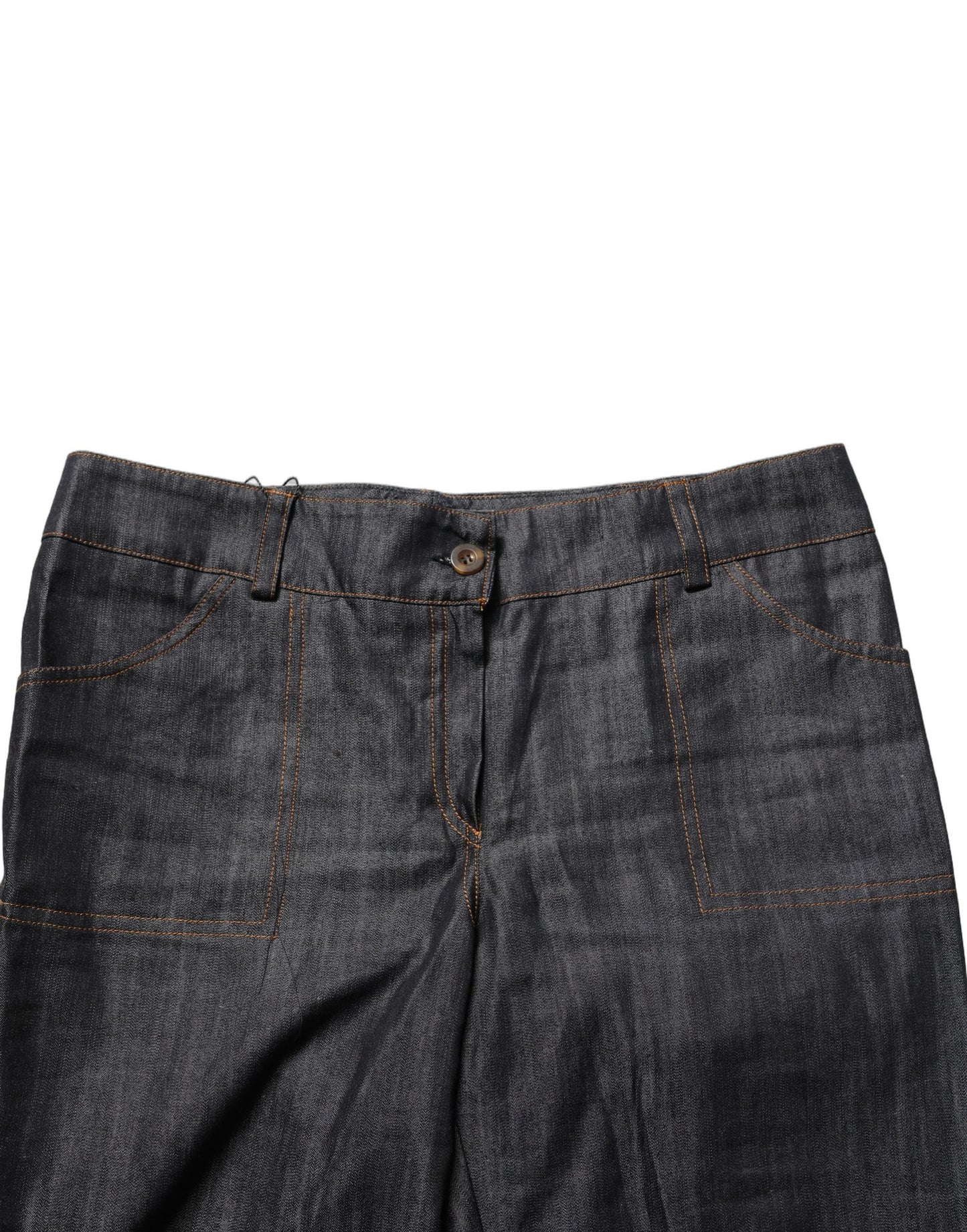 Black Cotton Mid Waist Skinny Denim Trouser Jeans