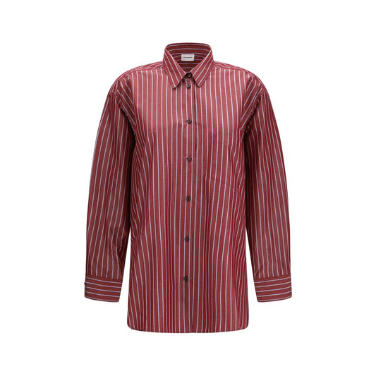 Bordeaux Polyester Pattern Shirt
