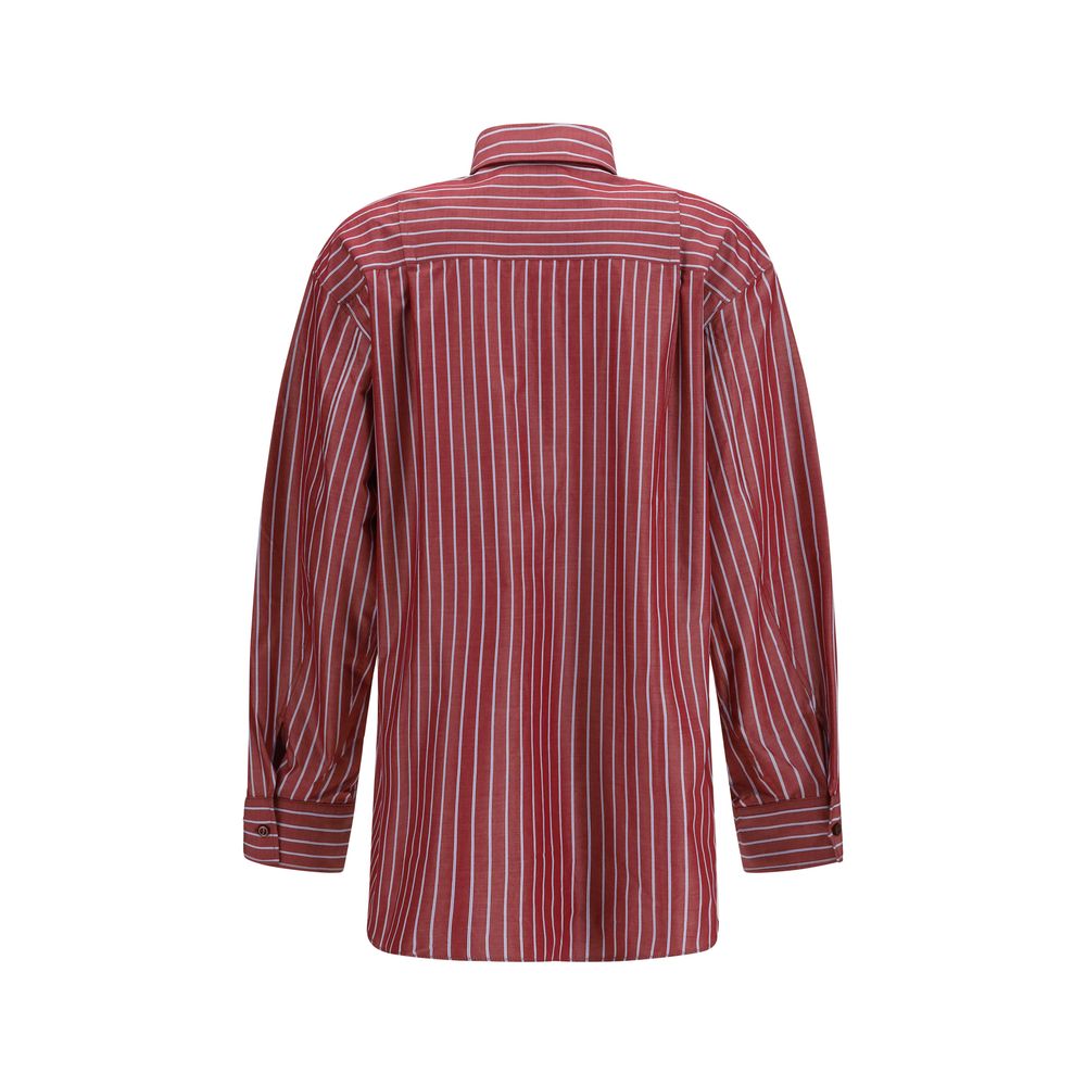 Bordeaux Polyester Pattern Shirt