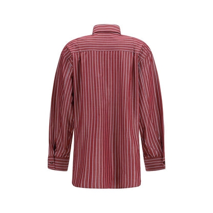 Bordeaux Polyester Pattern Shirt