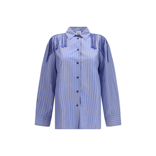 Blue Cotton Dress Shirt