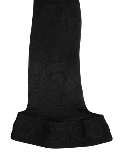 Black Sheer Nylon Thigh High Stockings Socks