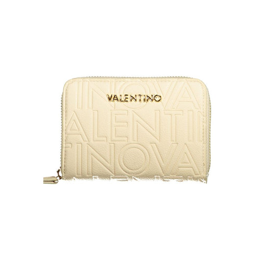 Beige Polyurethane Women's Wallet