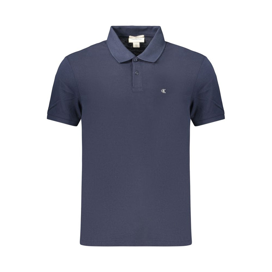 Blue Cotton Men's Polo Shirt