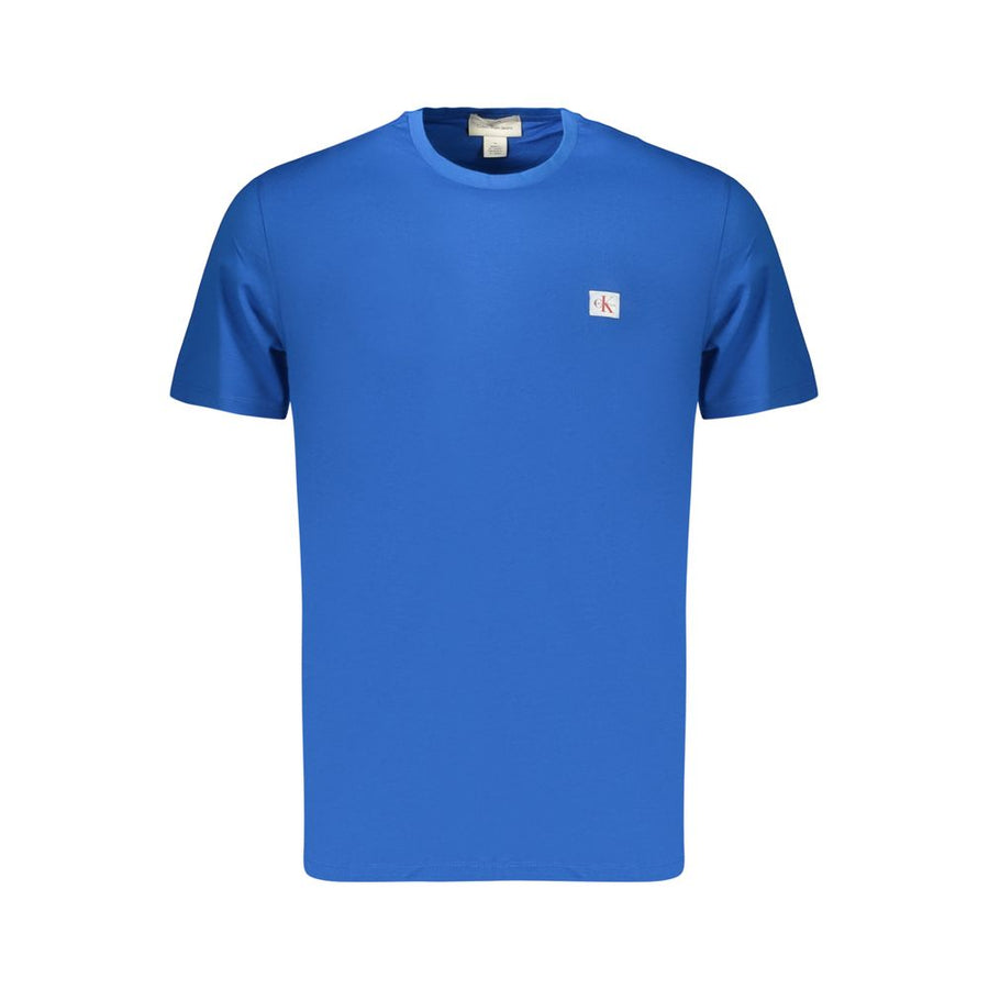 Blue Cotton Men's T-Shirt