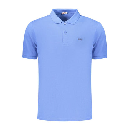 Blue Cotton Men's Polo Shirt