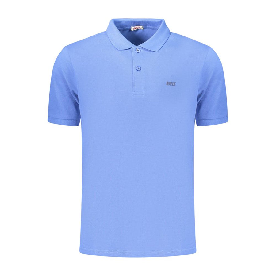 Blue Cotton Men's Polo Shirt
