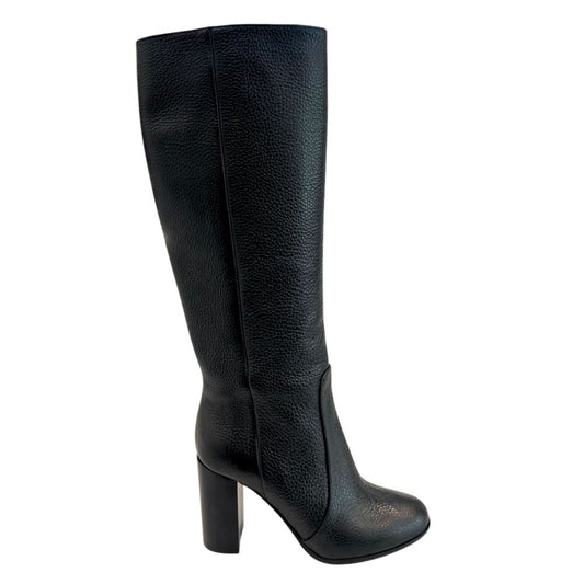 Black Leather Women Boot