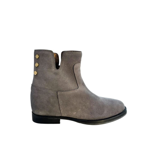 Grey Leather Women Boot