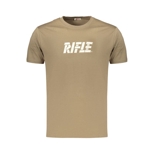 Brown Cotton Men's T-Shirt