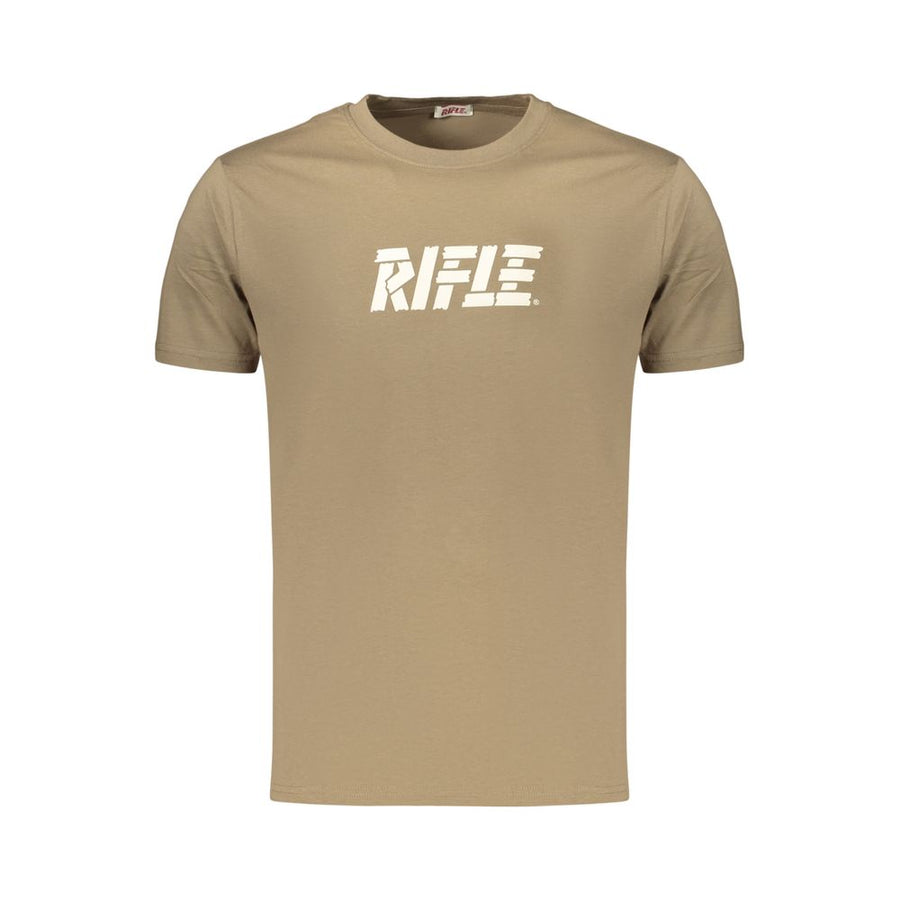 Brown Cotton Men's T-Shirt