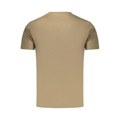 Brown Cotton Men's T-Shirt