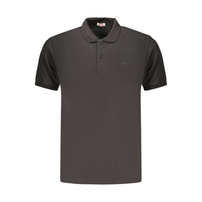 Black Cotton Men's Polo