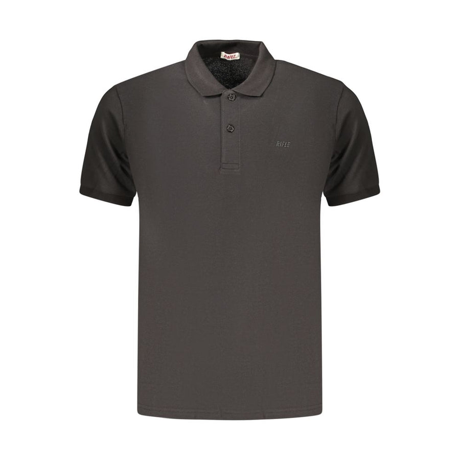 Black Cotton Men's Polo