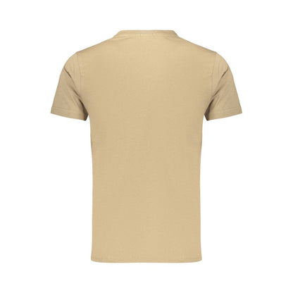 Brown Cotton Men's T-Shirt